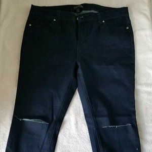 Forever 21 Plus 16 Indigo Denim Distressed Jeans